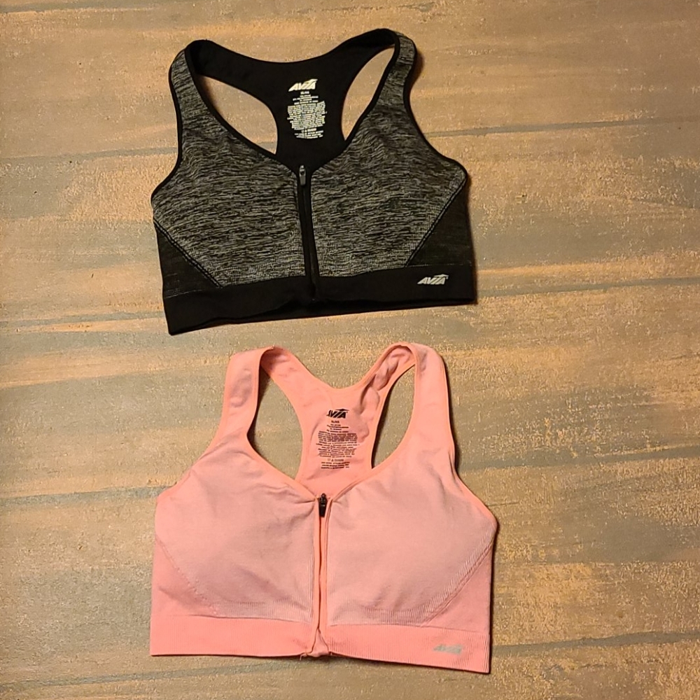 Zip up sports bras
